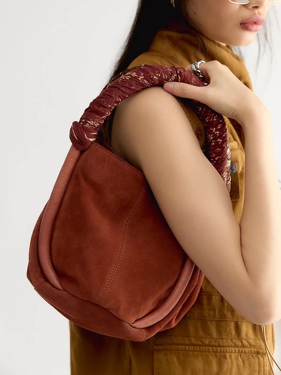Free People Handbags - NWT FREE PEOPLE Barlow Suede Bucket Bag | Rust MSRP $78 CURRENT